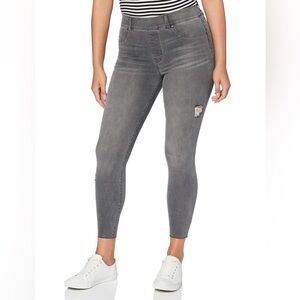 034 SPANX Women's Distressed Denim Skinny Pants - Grey, Medium